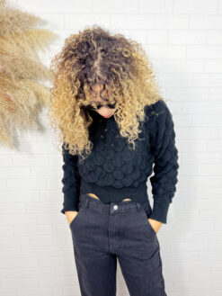 MAGLIA CROP LAVORATA