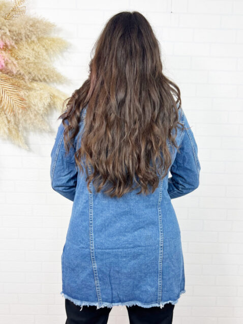 GIACCA LUNGA IN JEANS - immagine 4
