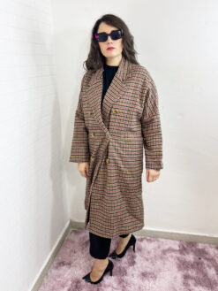 CAPPOTTO DOPPIOPETTO PIED DE POULE