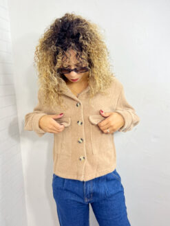 BOMBER CORTO CON TASCHE