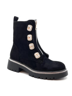 STIVALETTO IN SUEDE CON STRASS