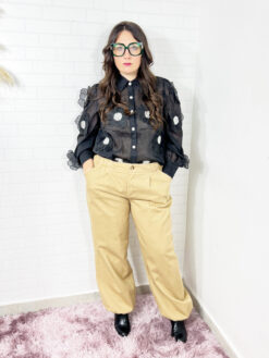 PANTALONE JEANS CON PINCES