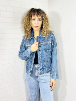 GIACCA IN DENIM CON STRASS